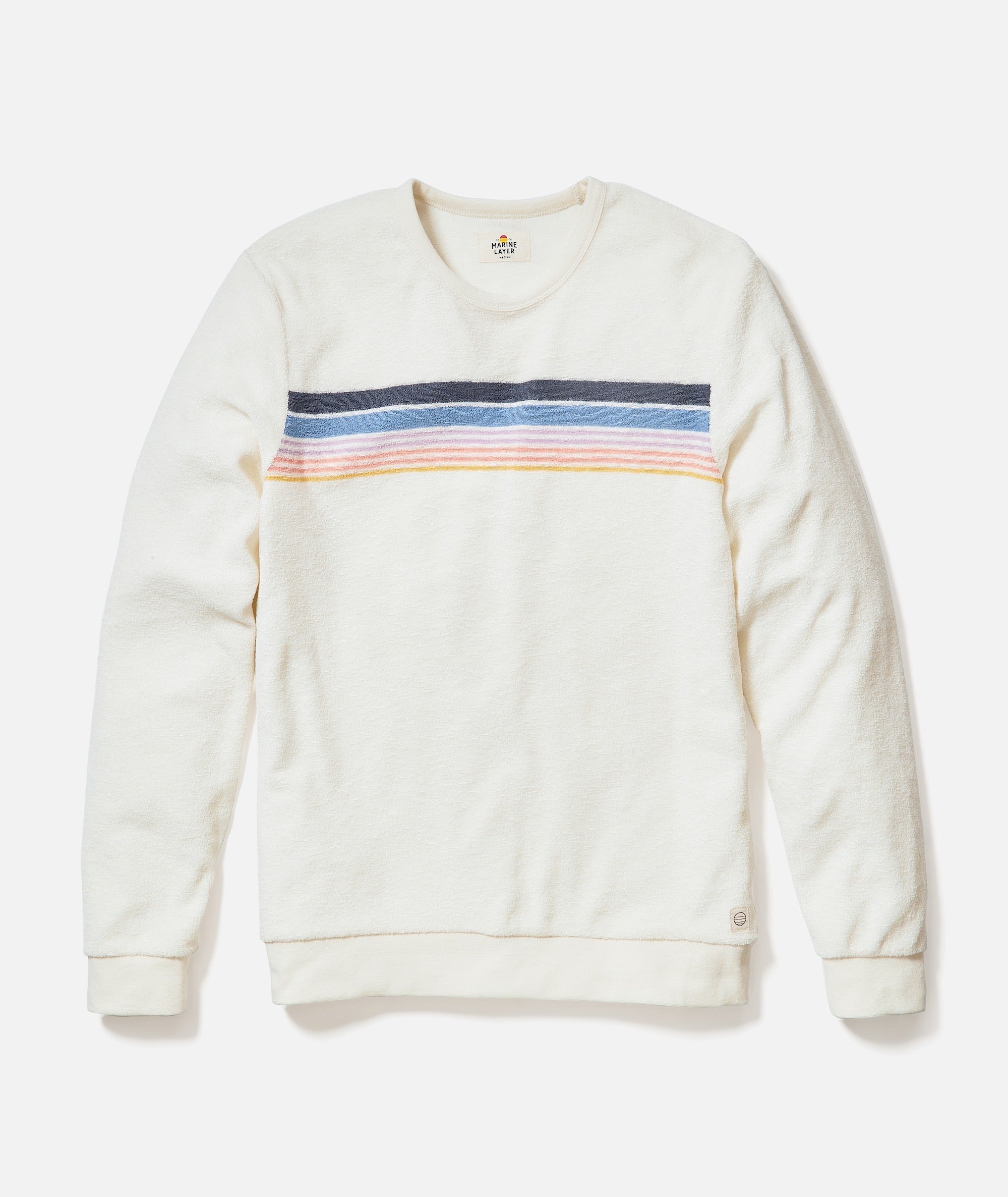 S2_M_19125_Towel_Terry_Placed_Stripe_Crewneck_White_Multi_Stripe-Final-Web